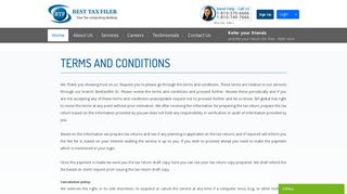 Terms and conditions - Best tax filer