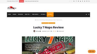 Lucky 7 Naps Review - Race Advisor Members
