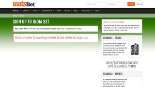 Sign Up - India Bet