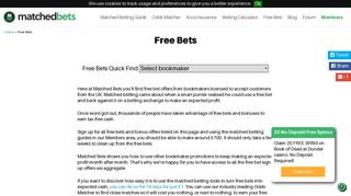 Freebets, sign-up offers & Bonus codes, matched betting with free bets