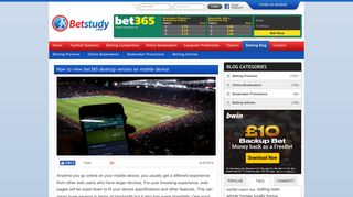 How to view bet365 desktop version on mobile device - Betstudy.com