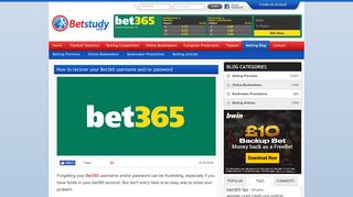 How to recover your Bet365 username and/or password - Betstudy ...