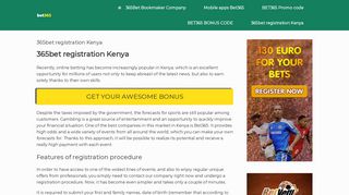 365bet registration Kenya – Bet365 – Bookmaker Company