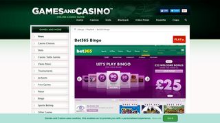 Bet365 Bingo - Games and Casino