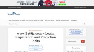 www.Bet9ja.com - Login, Registration and Prediction Picks