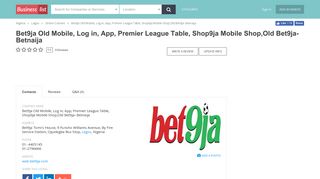 Bet9ja Old Mobile, Log in, App, Premier League Table, Shop9ja ...