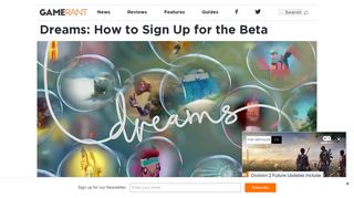 Dreams: How to Sign Up for the Beta – Game Rant