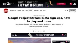 Google Project Stream: Beta sign-ups, how to play and more - CNET