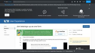 Join beta/sign up as one form - User Experience Stack Exchange