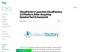 CloudFactory Launches CloudFactory 2.0 Platform After Acquiring ...