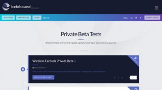 Private Beta Test Opportunities from Betabound