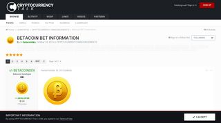 Betacoin BET Information - CRYPTOCURRENCY ANNOUNCEMENTS ...