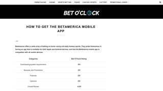 How to get the BetAmerica mobile app - Bet O'clock