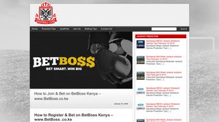 How to Join & Bet on BetBoss Kenya - www.BetBoss.co.keKenya ...