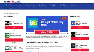 BetBright Free Bet - Get Easy £100 Bonus | Freebets.co.uk