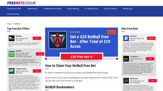 Betbull Free Bets - Claim £20 Free Bet | Freebets.co.uk
