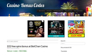BetChan Casino | Casino Bonus Codes