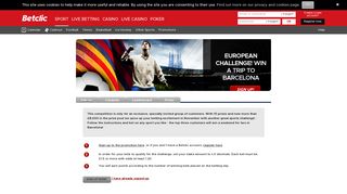 Exclusive European Challenge - Sign-up - Betclic