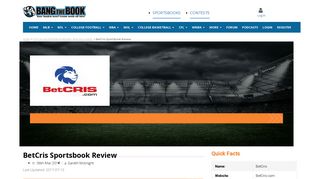 BetCris Bonus Code - Bet Cris Promo Code Sportsbook Review