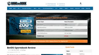 BetDSI Sportsbook Review Promo Code & Deposit Bonus- 2018