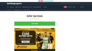 Betfair Sportsbook - Up to £100 Free Bets - February 2019