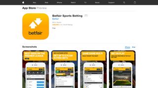 Betfair Sports Betting on the App Store - iTunes - Apple