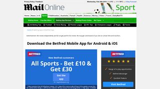 Betfred App Download for Android/iOS (2019) | Betting Daily Mail