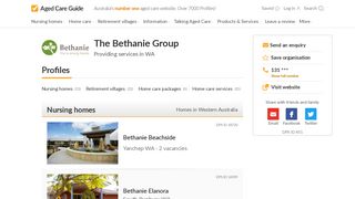 The Bethanie Group - Nursing homes and more - Aged Care Guide