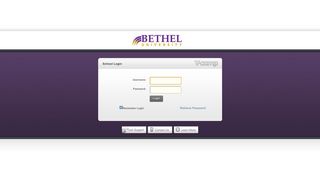 Bethel University Online > Login