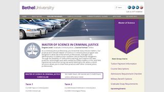 Master of Science in Criminal Justice | Bethel University