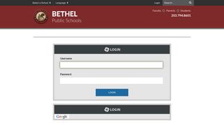 Login - Bethel Public Schools