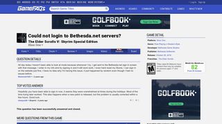 Could not login to Bethesda.net servers? - The Elder Scrolls V ...