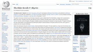 The Elder Scrolls V: Skyrim - Wikipedia