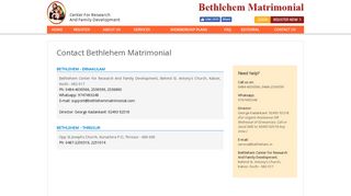 Contact Bethlehem Matrimonial