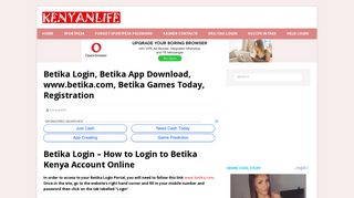 Betika Login - Jackpot, Registration, Signup, www.betika.com, Forgot ...