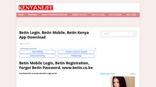 Betin Login - How to login to Betin Kenya account, www.betin.co.ke