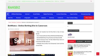 BetMomo : Online Betting Site in Cameroon - RANSBIZ