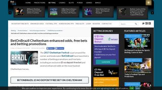 BetOnBrazil Cheltenham enhanced odds, free bets and betting ...