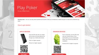 Play mobile poker - BetOnline
