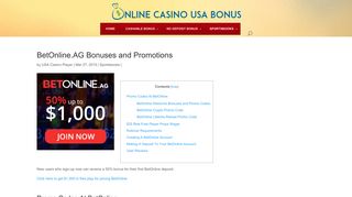 BetOnline.AG Bonuses and Promotions - Online Casino USA Bonus