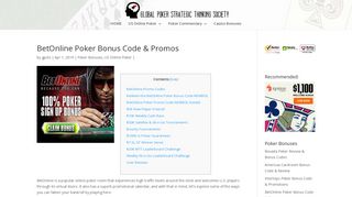 BetOnline Poker Bonus Code & Poker Promotions Feb 2019