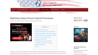 BetOnline Promo Codes Feb 2019 - USA Casino Bonus Code