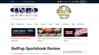 BetPop Sportsbook Review - OSGA.com