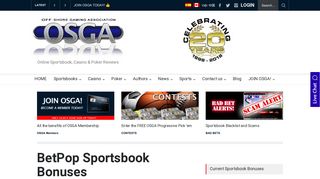 BetPop Sportsbook Bonuses - OSGA.com