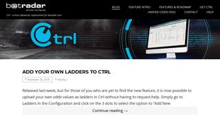 Ctrl – a more advanced, replacement for betradar.com