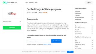 Online Affiliate World | Bet RedKings Affiliate Program: 25% Revenue ...