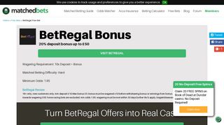 BetRegal Bonus - MatchedBets.com
