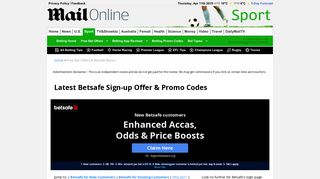 Betsafe Sign-up Offer & Promo Codes - February 2019 | Betting Daily ...