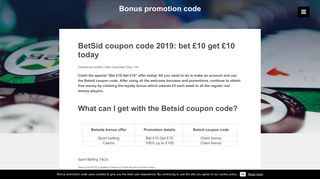 BetSid Coupon Code | Sign Up and Get Sport and Casino Bonus