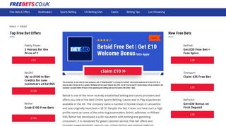 Betsid Free Bet - Get £10 Welcome Bonus | Freebets.co.uk